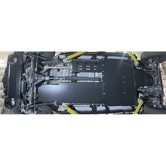 Rock Hard 4X4 Complete Bellypan Skid Plate System with Dual Crossmembers Rock Hard 4X4 RH-90566 Complete Bellypan Skid Plate System with Dual Crossmembers for 20-22 Jeep Wrangler Unlimited 4-Door JL with EcoDiesel