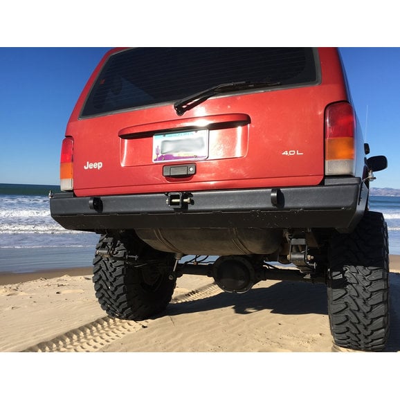Rock Hard 4X4 Rear Bumper in Black Rock Hard 4X4 RH1013A Rear Bumper in Black for 84-01 Jeep Cherokee XJ