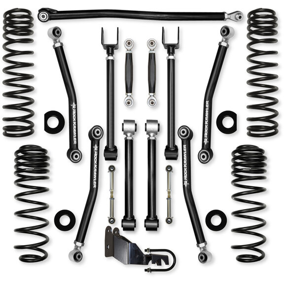 Rock Krawler 4.5" Adventure - X "No Limits" Mid-Arm Suspension System Rock Krawler 4.5" Adventure - X "No Limits" Mid-Arm Suspension System for 18-26 Jeep Wrangler JL Unlimited 4-Door Rubicon