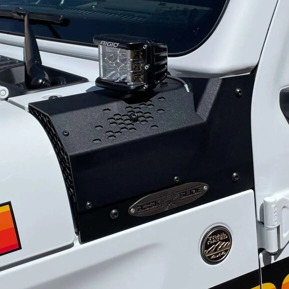 Rock Slide Engineering Lower Cowl LED Light Pod Brackets Rock Slide Engineering Lower Cowl LED Light Pod Brackets for 18-25 Jeep Wrangler JL & Gladiator JT