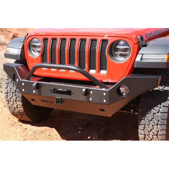 Rock Hard 4X4 Patriot Series Full Width Front Bumper Rock Hard 4X4 RH-90212 Patriot Series Full Width Front Bumper for 18-24 Jeep Wrangler JL & Gladiator JT