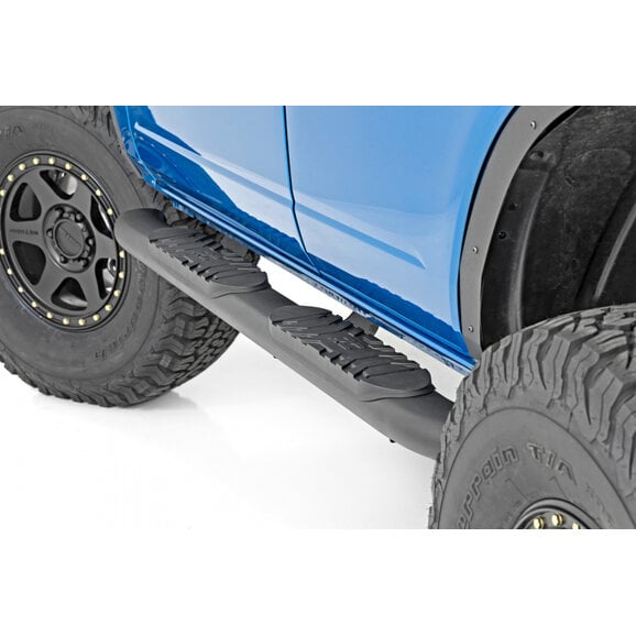 Rough Country Oval Nerf Step Bars Rough Country 21011 Oval Nerf Step Bars for 21-25 Ford Bronco 4-Door