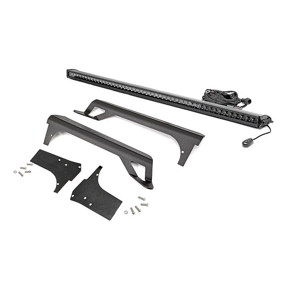 Rough Country 50-Inch Straight LED Light Bar Upper Windshield Mount Kit Rough Country 50-Inch Straight LED Light Bar Upper Windshield Mount Kit for 97-06 Jeep Wrangler TJ & Unlimited