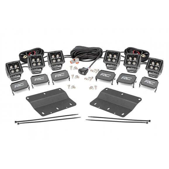 Rough Country  Triple LED Fog Light Kit for 21-25 Ford Bronco