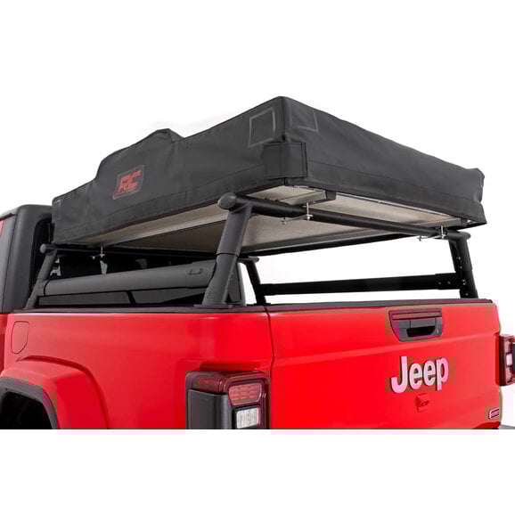 Rough Country Aluminum Half Bed Rack Rough Country 10644 Aluminum Half Bed Rack for 20-24 Jeep Gladiator JT