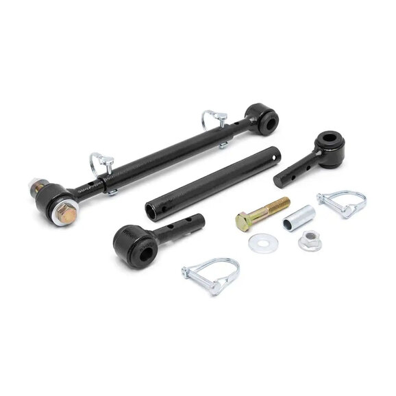 Rough Country Front Sway Bar Quick Disconnects Rough Country 1186 Front Sway Bar Quick Disconnects for 87-95 Jeep Wrangler YJ