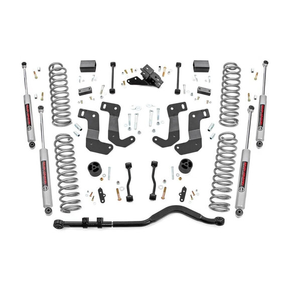 Rough Country  3.5in Suspension Lift Kit with Control Arm Drop for 21-24 Jeep Wrangler JL Unlimited 4xe