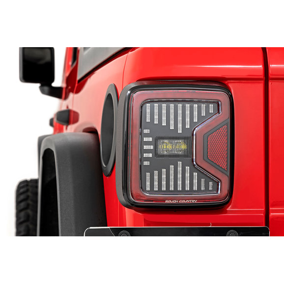 Rough Country LED Tail Lights Rough Country RCH5900 LED Tail Lights for 18-22 Jeep Wrangler JL
