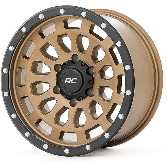Rough Country 87 Series Wheel in Bronze with Black Simulated Beadlock Rough Country 87170913 87 Series Wheel in Bronze with Black Simulated Beadlock for 87-06 Jeep Wrangler YJ & TJ