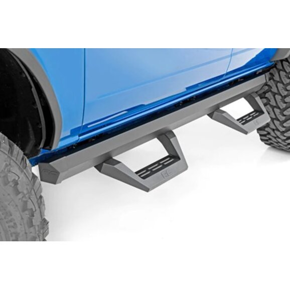 Rough Country SRX2 Adjustable Aluminum Side Step Bars Rough Country 51029 SRX2 Adjustable Aluminum Side Step Bars for 21-25 Ford Bronco 4-Door
