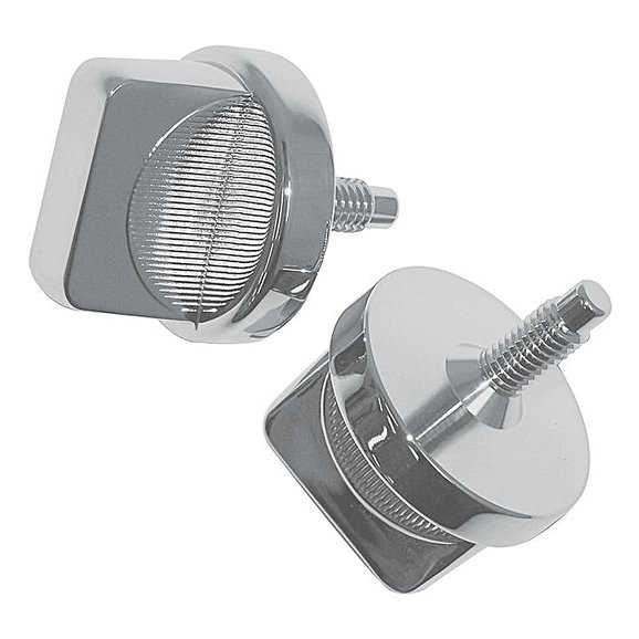 Crown Automotive Windshield Knob Set in Chrome Crown Automotive RT26028 Windshield Knob Set in Chrome for 76-86 Jeep CJ