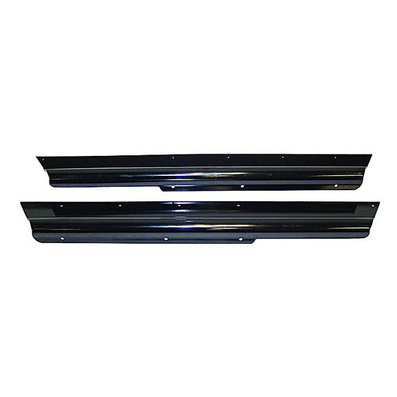 Crown Automotive Rocker Panel Guards in Gloss Black Crown Automotive RT26046 Rocker Panel Guards in Gloss Black for 97-06 Jeep Wrangler TJ