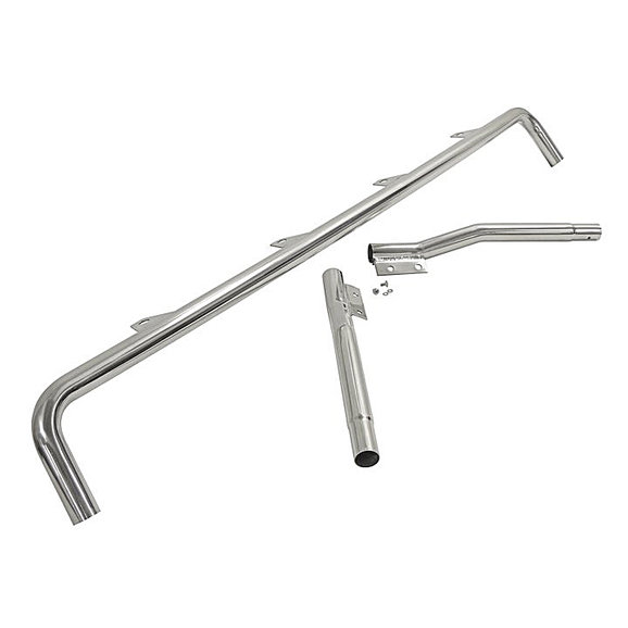 Crown Automotive No-Drill Overhead Light Bar Mount in Stainless Steel Crown Automotive RT28009 No-Drill Overhead Light Bar Mount in Stainless Steel for 76-95 Jeep CJ and Wrangler YJ