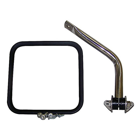 Crown Automotive Passenger Side Mirror Kit in Stainless Steel Crown Automotive RT30009 Passenger Side Mirror Kit in Stainless Steel for 55-86 Jeep CJ Series
