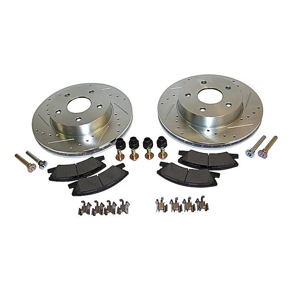 Crown Automotive Performance Front Brake Kit Crown Automotive RT31036 Performance Front Brake Kit for 99-04 Jeep Grand Cherokee WJ with Akebono Calipers