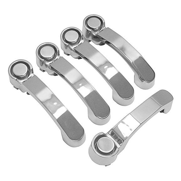 Crown Automotive Stainless Steel Door Handle Set Crown Automotive RT34006 Stainless Steel Door Handle Set for 07-18 Jeep Wrangler JK 4 Door