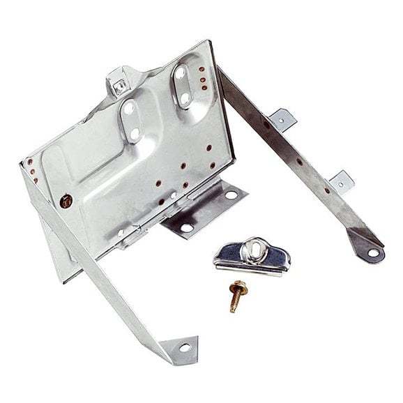 Crown Automotive Battery Tray Kit in Stainless Crown Automotive RT34020 Battery Tray Kit in Stainless for 76-86 Jeep CJ-5, CJ-7 & CJ-8