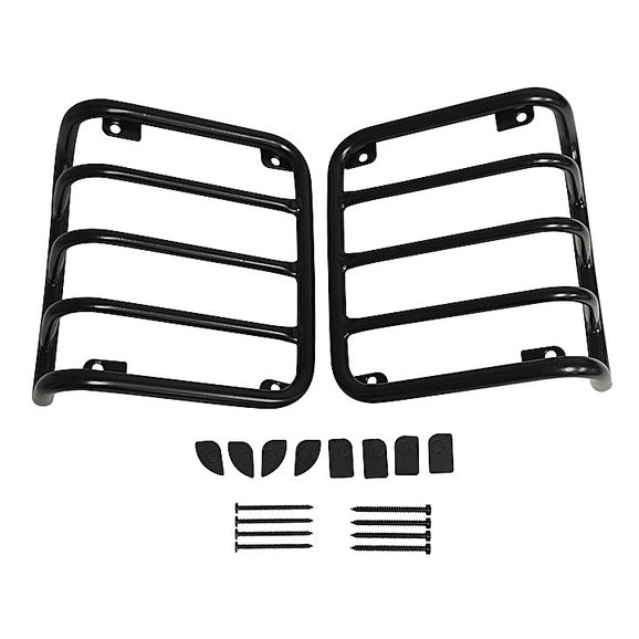 Crown Automotive Stainless Steel Tail Light Guard Set in Black Crown Automotive RT34102 Stainless Steel Tail Light Guard Set in Black for 07-18 Jeep Wrangler JK