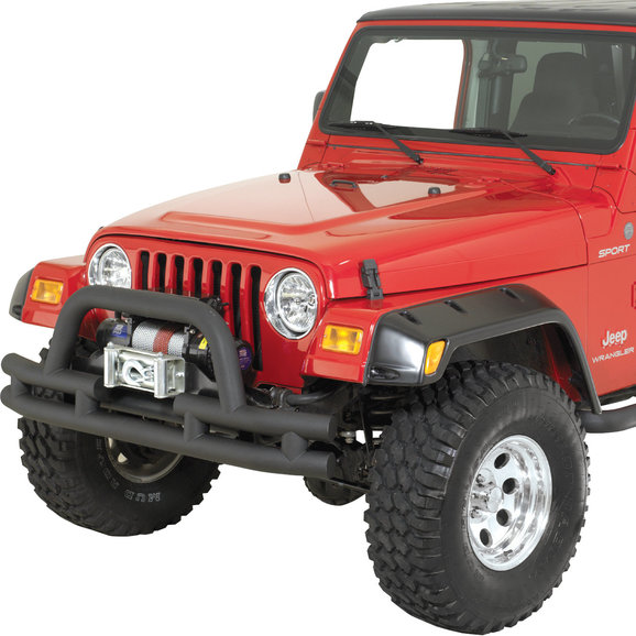Rugged Ridge Front Tube Winch Bumper Rugged Ridge Front Tube Winch Bumper for 76-06 Jeep CJ-5, CJ-7, CJ-8 Scrambler, Wrangler YJ, TJ & Unlimited