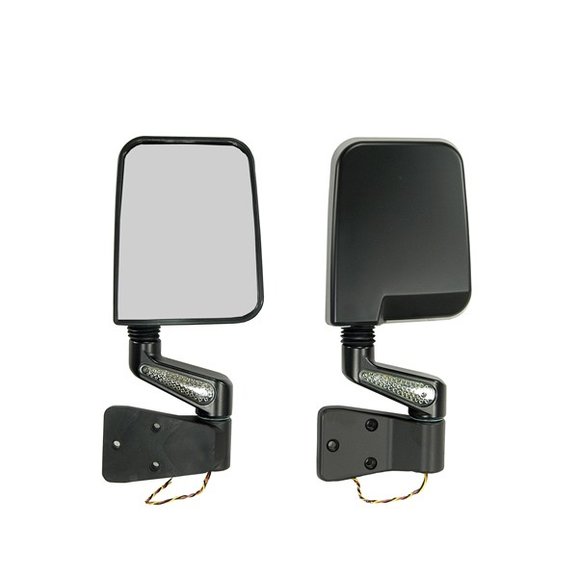 Rugged Ridge LED Mirrors in Black Rugged Ridge 11015.01 LED Mirrors in Black for 87-02 Jeep Wrangler YJ & TJ