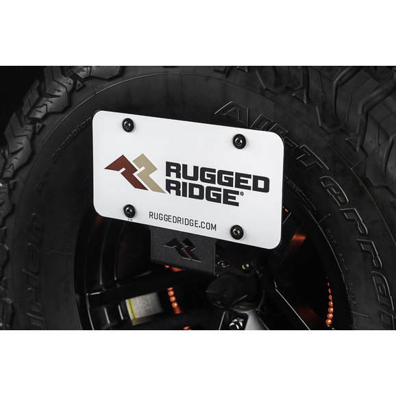 Rugged Ridge License Plate Relocation Bracket Rugged Ridge 11585.25 License Plate Relocation Bracket for 18-22 Jeep Wrangler JL