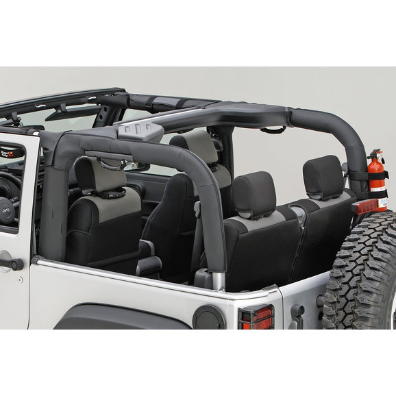 Rugged Ridge Roll Bar Cover in Black Rugged Ridge 13613.02 Roll Bar Cover in Black for 07-18 Jeep Wrangler JK 2 Door