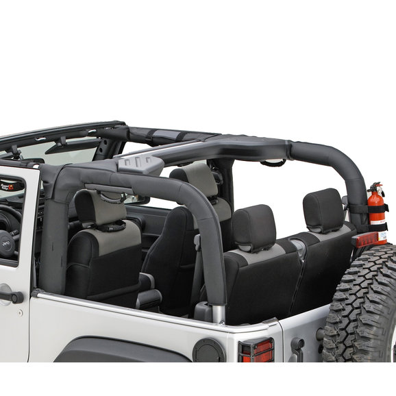 Rugged Ridge Roll Bar Cover in Black Vinyl Rugged Ridge 13613.06 Roll Bar Cover in Black Vinyl for 07-18 Jeep Wrangler JK 2-Door