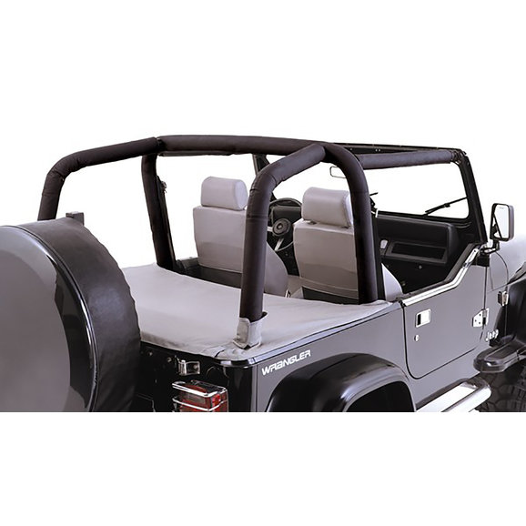 Rugged Ridge Roll Bar Cover Kit in Black Denim Rugged Ridge 13611.15 Roll Bar Cover Kit in Black Denim for 92-95 Jeep Wrangler YJ