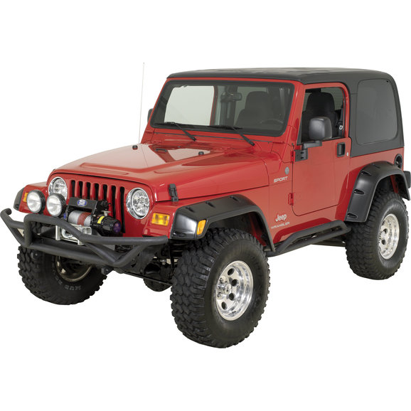 Rugged Ridge RRC Side Rocker Guards in Textured Black Rugged Ridge 11504.11 RRC Side Rocker Guards in Textured Black for 87-06 Jeep Wrangler YJ & TJ