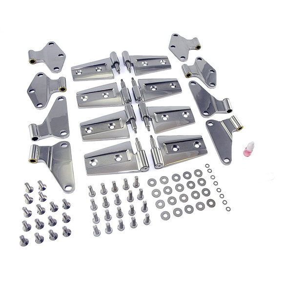 Rugged Ridge Stainless Steel Door Hinge Kit Rugged Ridge 11111.21 Stainless Steel Door Hinge Kit for 07-18 Jeep Wrangler Unlimited JK 4 Door