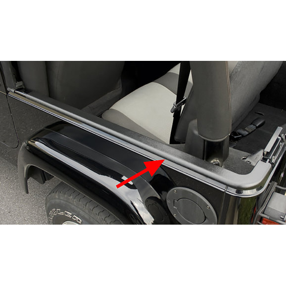 Rugged Ridge Tub Rail Armor in Black Rugged Ridge 11650.40 Tub Rail Armor in Black for 97-06 Jeep Wrangler TJ