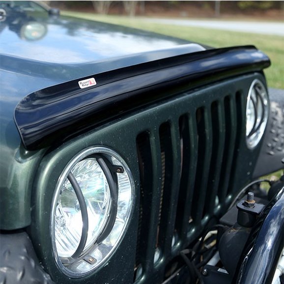 Rugged Ridge Wraparound Bug Deflector in Smoke Rugged Ridge 11350.01 Wraparound Bug Deflector in Smoke for 87-06 Jeep Wrangler YJ & TJ