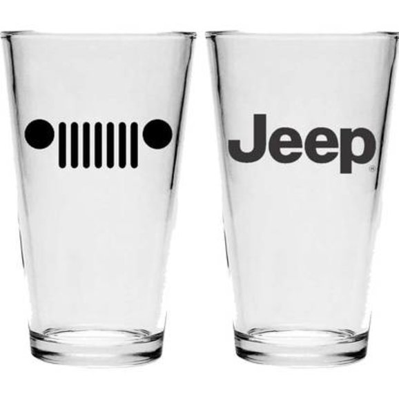 Jeep Merchandise Jeep Logo Pint Glasses Quadratec