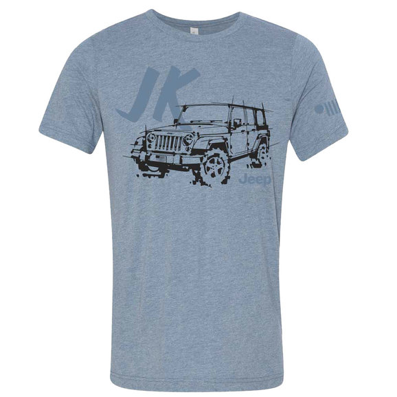 Jeep Merchandise Mens Jeep JK LDD Series T-Shirt in Lake Blue Jeep Merchandise Mens Jeep JK LDD Series T-Shirt in Lake Blue
