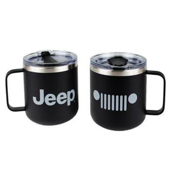 Jeep Merchandise Jeep Logo Powder Coated Camper Mug Jeep Merchandise  Jeep Logo Powder Coated Camper Mug