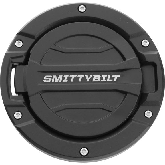 Smittybilt Billet Aluminum Fuel Door Smittybilt 75008 Billet Aluminum Fuel Door for 18-23 Jeep Wrangler JL