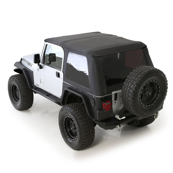 Smittybilt Bowless Combo Soft Top Smittybilt 9973235 Bowless Combo Soft Top for 97-06 Jeep Wrangler TJ