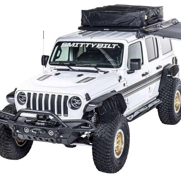Smittybilt XRC Flat Fender Flare Kit Smittybilt 77837 XRC Flat Fender Flare Kit for 18-25 Jeep Wrangler JL
