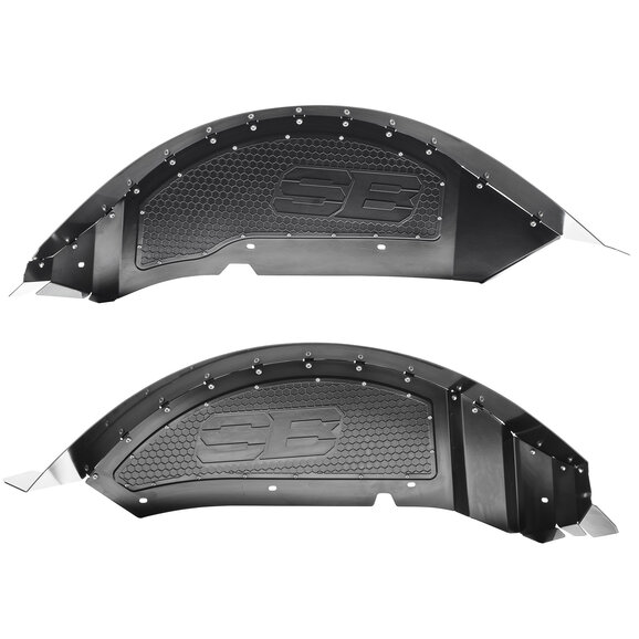 Smittybilt Aluminum Rear Inner Fender Liner Smittybilt 77986 Aluminum Rear Inner Fender Liner for 18-25 Jeep Wrangler JL Unlimited 4-Door
