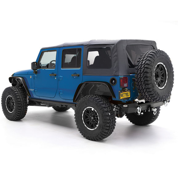 Smittybilt Replacement Soft Top with Tinted Windows in Black Diamond Smittybilt 9080235 Replacement Soft Top with Tinted Windows in Black Diamond for 07-09 Jeep Wrangler Unlimited JK 4 Door
