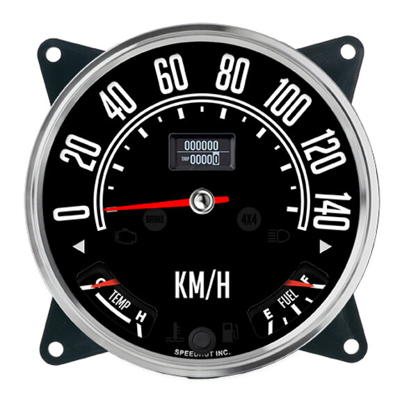 Speedhut 5-1/2" Speedometer Cluster with 140 KM/H GPS Speedhut R55-TG5T-CJ 5-1/2" Speedometer Cluster with 140 KM/H GPS for 55-86 Jeep CJ-5, CJ-6, CJ-7 & CJ8