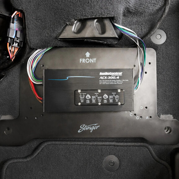 Stinger Off-Road Under Seat Amplifier Mounting Bracket Stinger Off-Road Under Seat Amplifier Mounting Bracket for 18-23 Jeep Wrangler JL Unlimited & Gladiator JT