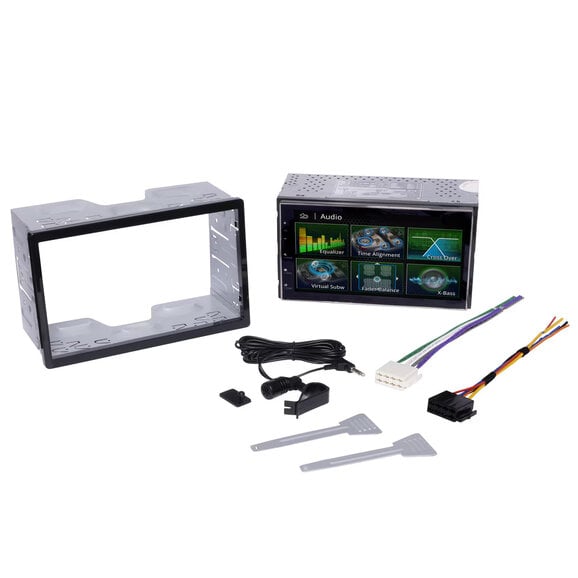 Stinger Off-Road 6.8" Capacitive Touch Shallow Mount Double DIN Mechless Multimedia Receiver with Android Auto and Apple CarPlay Stinger Off-Road GX-3800 6.8" Capacitive Touch Shallow Mount Double DIN Mechless Multimedia Receiver with Android Auto and Apple CarPlay for 97-02 Jeep Wrangler TJ & 07-18 Jeep Wrangler JK