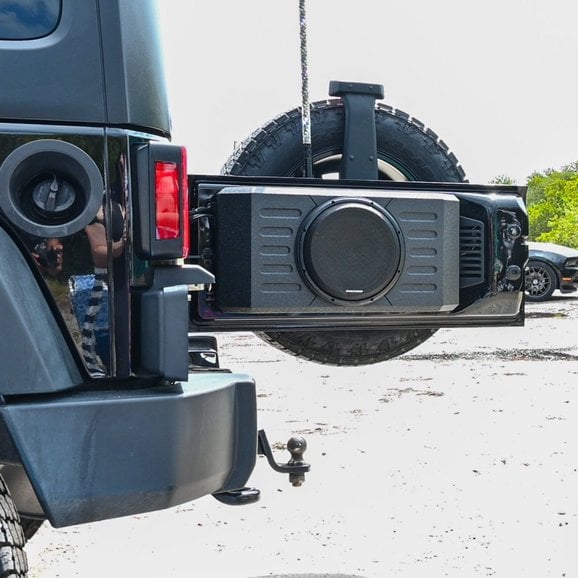 Stinger Off-Road Swing Gate-Mounted 12" Subwoofer Enclosure Stinger Off-Road TXJWB12 Swing Gate-Mounted 12" Subwoofer Enclosure for 07-22 Jeep Wrangler JL, JK