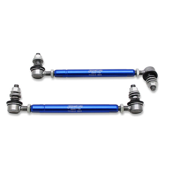 SuperPro Suspension HD Adjustable Front Sway Bar End Links SuperPro Suspension TRC12200 HD Adjustable Front Sway Bar End Links for 18-26 Jeep Wrangler JL