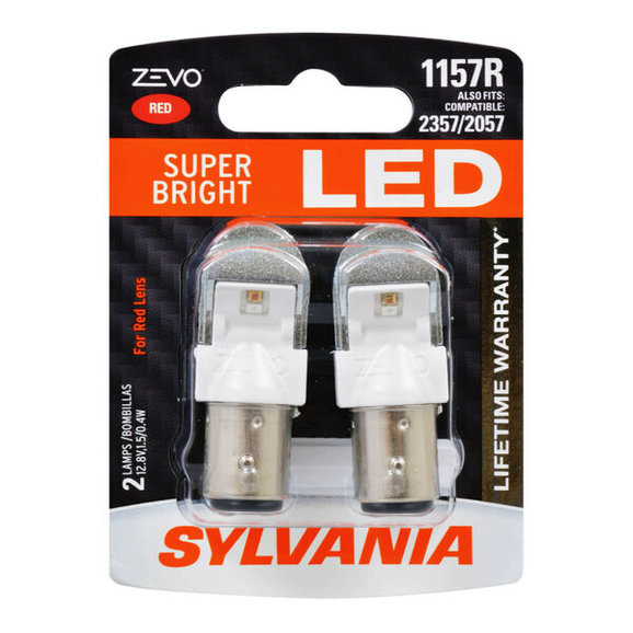 Sylvania #1157R Red Zevo LED Mini 2 Pack Sylvania 1157RLED.BP2 #1157R Red Zevo LED Mini 2 Pack