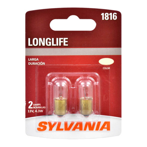 Sylvania #1816 Long Life Mini Bulb 2 Pack Sylvania 1816LL.BP2 #1816 Long Life Mini Bulb 2 Pack