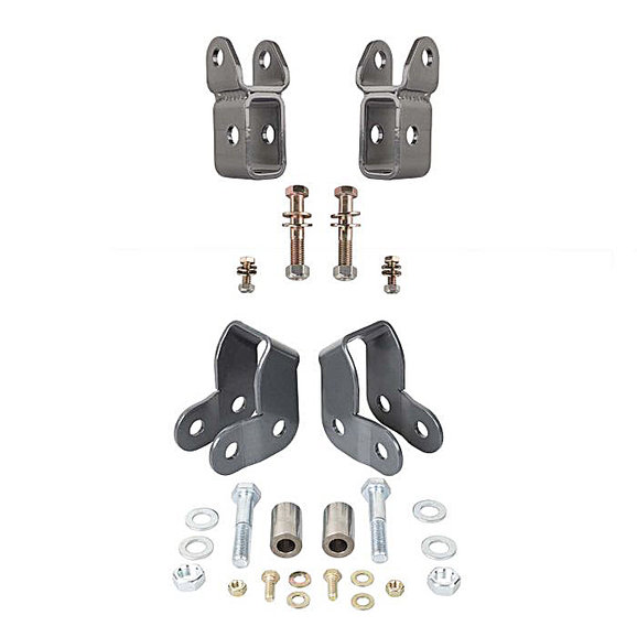 Synergy Manufacturing Front & Rear Lower Shock Relocation Bracket Kit Synergy Manufacturing 8817 Front & Rear Lower Shock Relocation Bracket Kit for 20-22 Jeep Gladiator JT