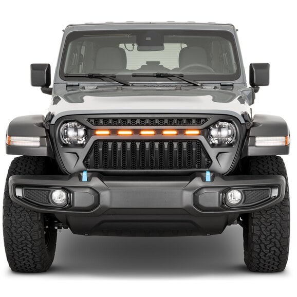 TACTIK Reef Shark Grille with LED Running Lights TACTIK Reef Shark Grille with LED Running Lights for 18-25 Jeep Wrangler JL & 20-25 Jeep Gladiator JT w/o TrailCam