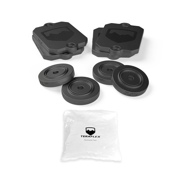 Teraflex 1/2" Bump Stop Strike Pad Shim Kit Teraflex 1959300 1/2" Bump Stop Strike Pad Shim Kit for 18-19 Jeep Wrangler JL